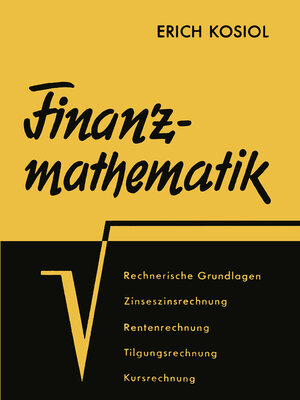 cover image of Finanzmathematik